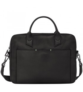 Longchamp sur Seine MaletÃ­n Negro de Cuero