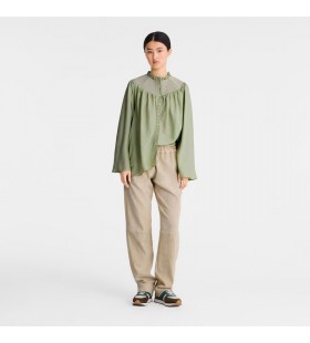 Longchamp Blusa Vervain - Fruncido el velo