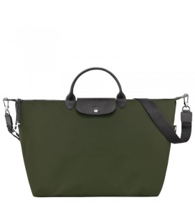 Longchamp Le Pliage de EnergÃ­a L bolsa de Viaje de color Caqui - Reciclado de lona