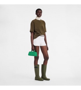 Longchamp بشعة S يد الأخضر جلدية