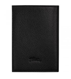 Longchamp Le FoulonnÃ© ØºØ·Ø§Ø¡ Ø¬ÙˆØ§Ø² Ø³ÙØ± Ø¬Ù„Ø¯ÙŠØ© Ø³ÙˆØ¯Ø§Ø¡ ØŒ