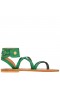 Longchamp x K. Jacques Zelené Sandály - Kůže