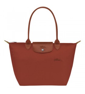 Longchamp Le Pliage Zelená M Tote taška Chestnut - Recyklované plátno