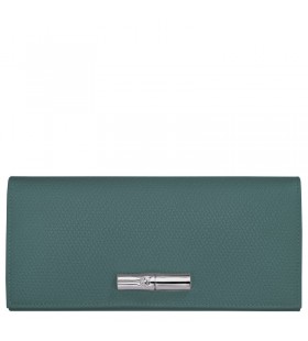 Longchamp Le Roseau Klapka peněženka Cedr, Kůže