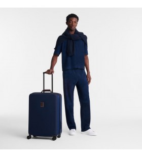 Longchamp Boxford L Kufr Modrá - Recyklované plátno