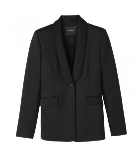 Longchamp VybavenÃ¡ bunda ÄŒernÃ¡ - Jersey