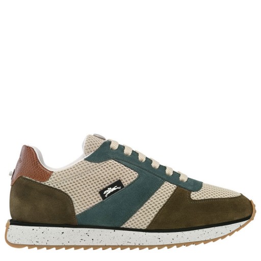 Longchamp Le Pliage Grøn Sneakers Cedar - Læder