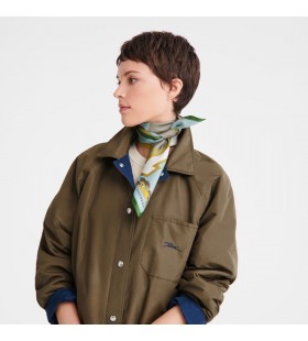 Longchamp Universitet Silke tørklæde 70 Vervain - Silke