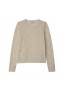 Longchamp Round neck sweater Ecru - Embroidered knit