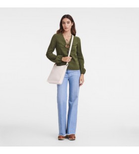 Longchamp Le FoulonnÃ© M Crossbody tas van Papier - Leer