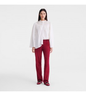 Longchamp Blouse Ecru - Gesmokte sluier