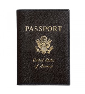 Longchamp Le FoulonnÃ© Passport cover-Zwart - Leer