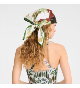 Longchamp De Gastronomische Mesh bag sjaal van de Zijde 70 Laurel - Zijde