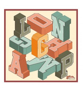 Longchamp Universiteit Zijden sjaal 70 Sienna - Zijde