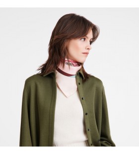 Longchamp Tête de cheval Silkki huivi 90 Vaaleanpunainen Silkki