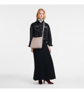 Longchamp Le Foulonné M sac à Bandoulière Tourterelle - Cuir