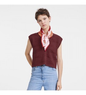 Longchamp UniversitÃ© foulard de Soie 70 Fraise - Soie