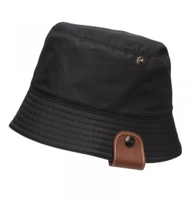 Longchamp Reversible bucket hat Black/Papier - Technische Taft