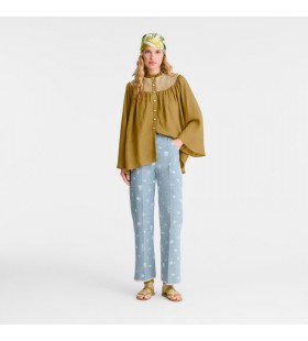 Longchamp Bluse Ingwer - Kittel Schleier