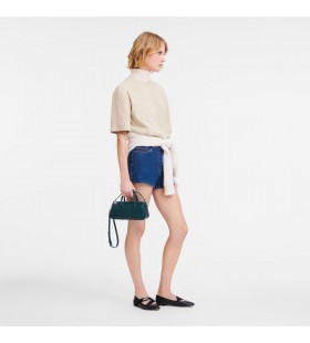 Longchamp Ganztägige S Handtasche Ink blue - Leder