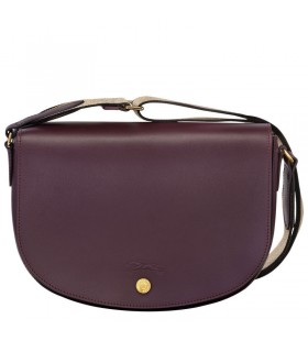 Longchamp Ã‰pure M Crossbody bag Auberginen - Leder