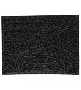 Longchamp Le Foulonné-Kartenhalter-Schwarz - Leder